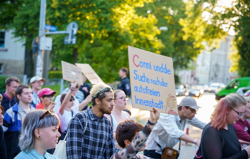 Demonstration der Student:innen